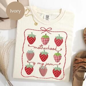 Strawberry Mama Shirt Coquette Cute Mom Tee